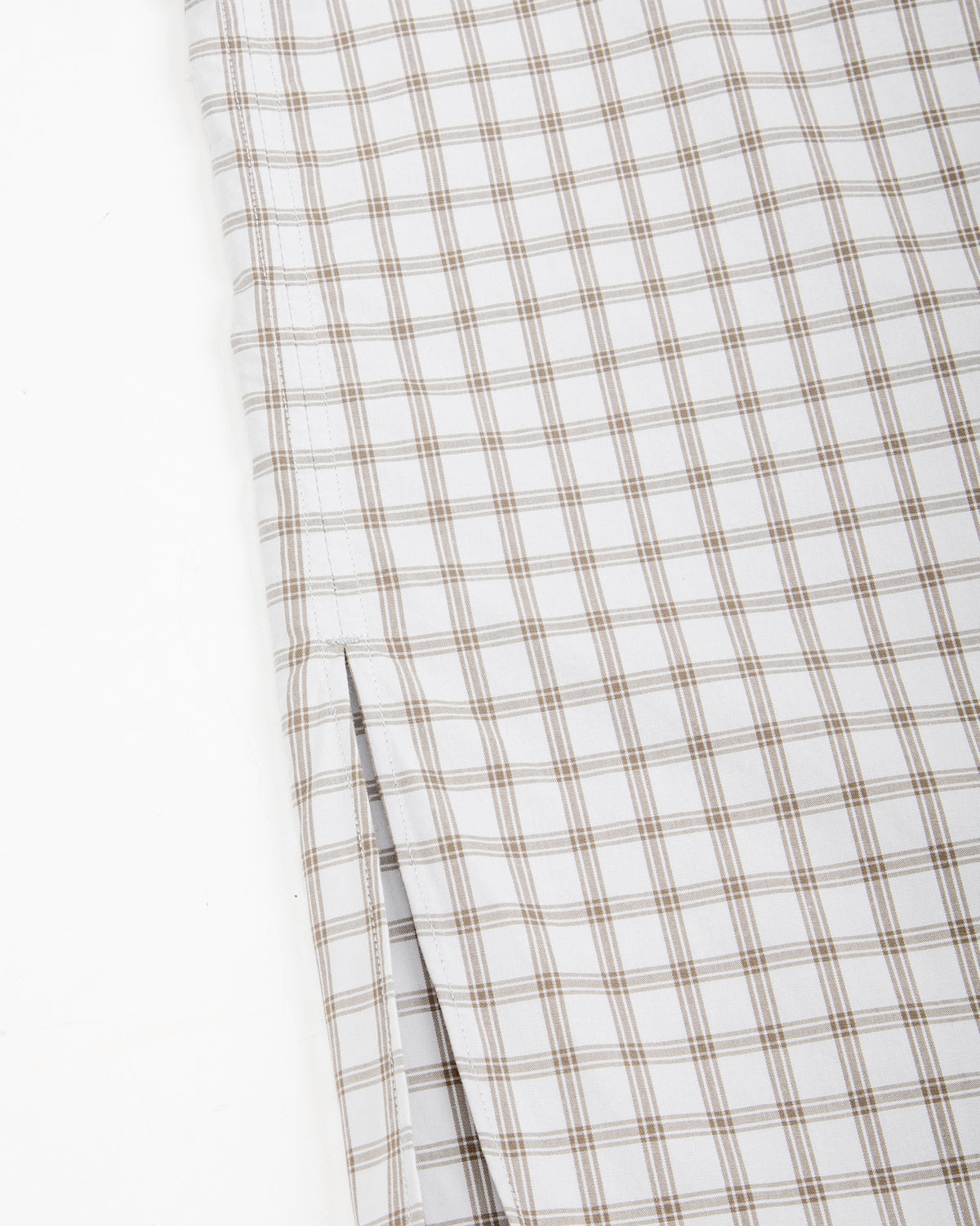 Senui Sally Side Slit Shirt - Green/Gray OG Typewriter Check 38/OS - Standard & Strange