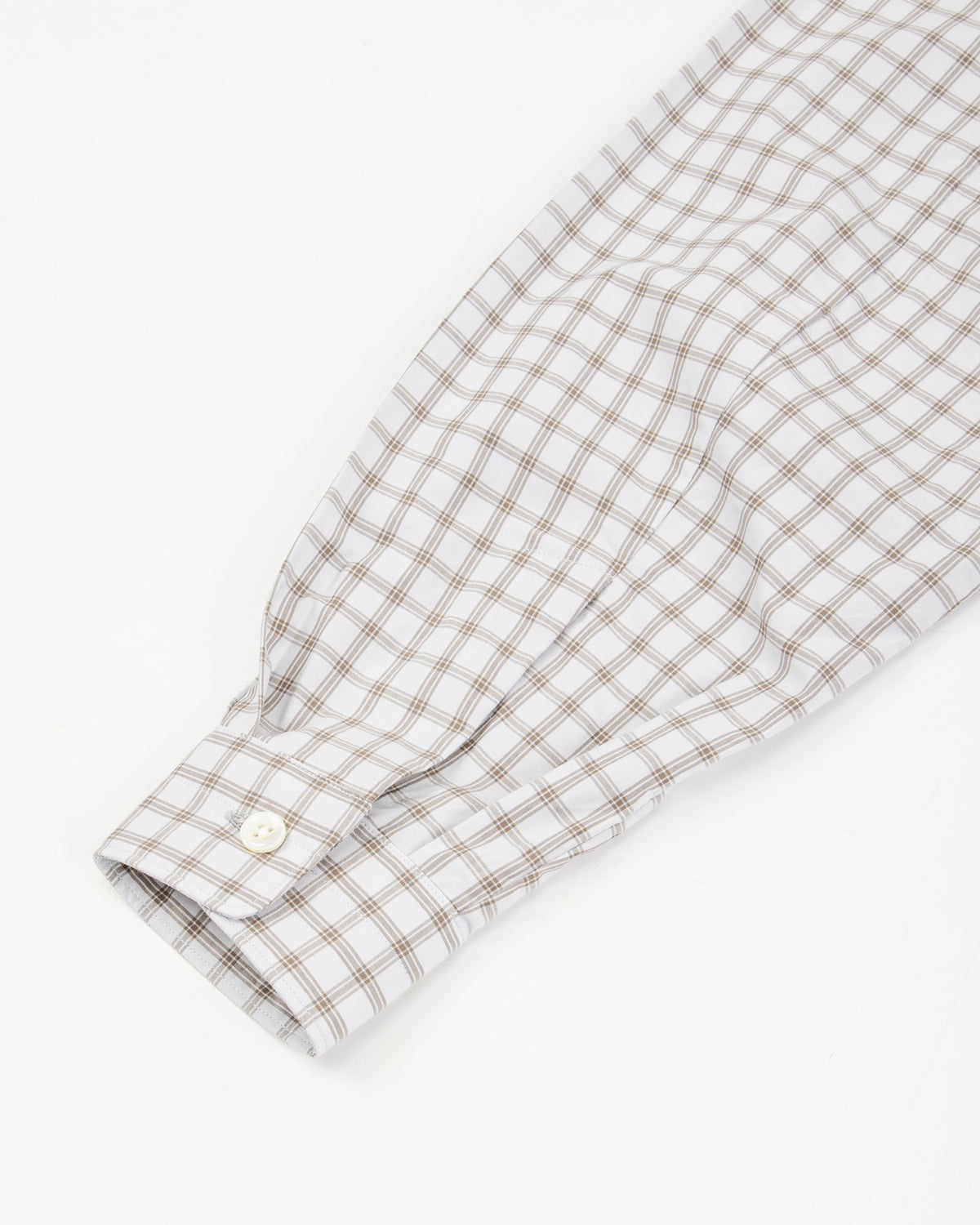 Senui Sally Side Slit Shirt - Green/Gray OG Typewriter Check 38/OS - Standard & Strange