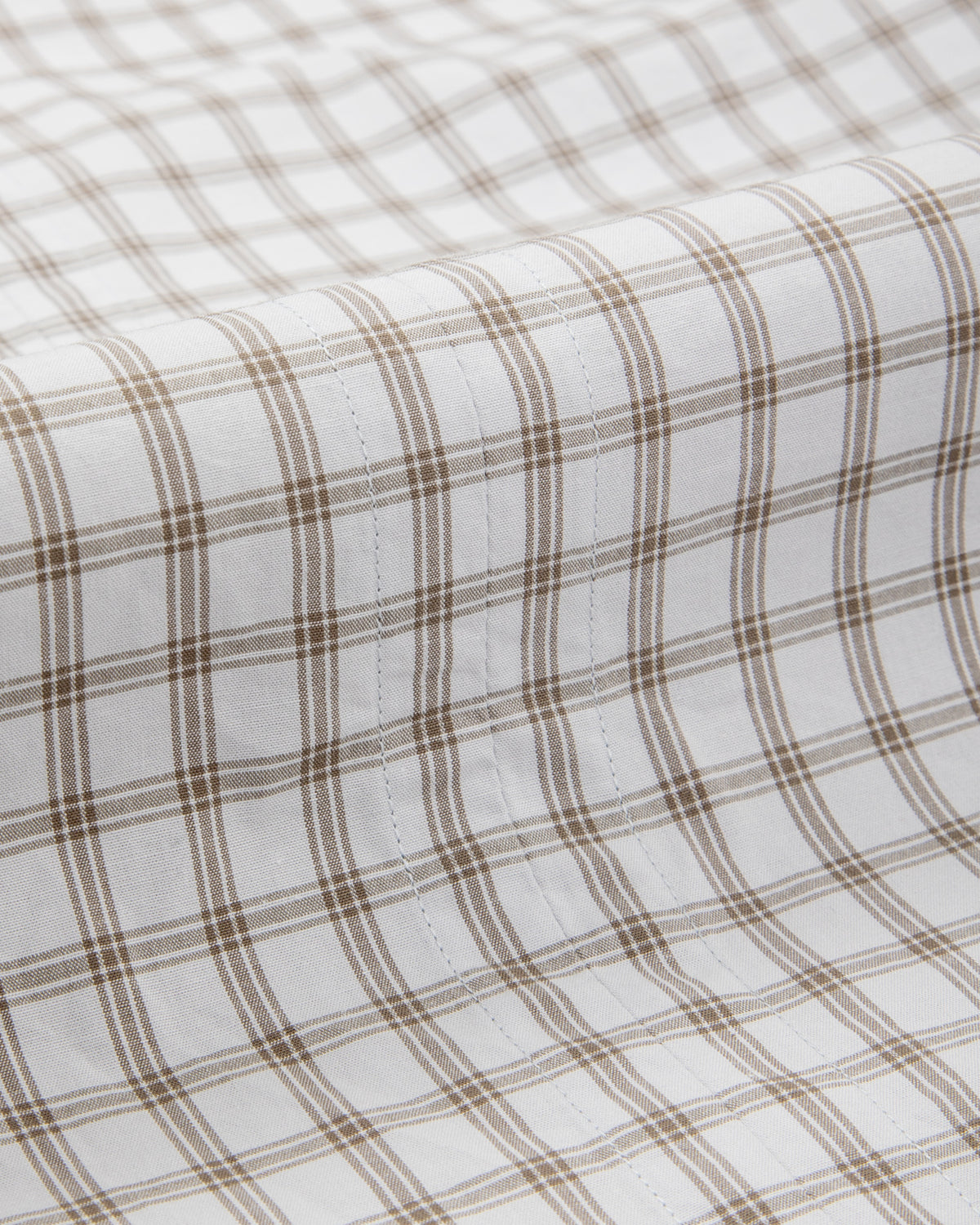 Senui Sally Side Slit Shirt - Green/Gray OG Typewriter Check 38/OS - Standard & Strange