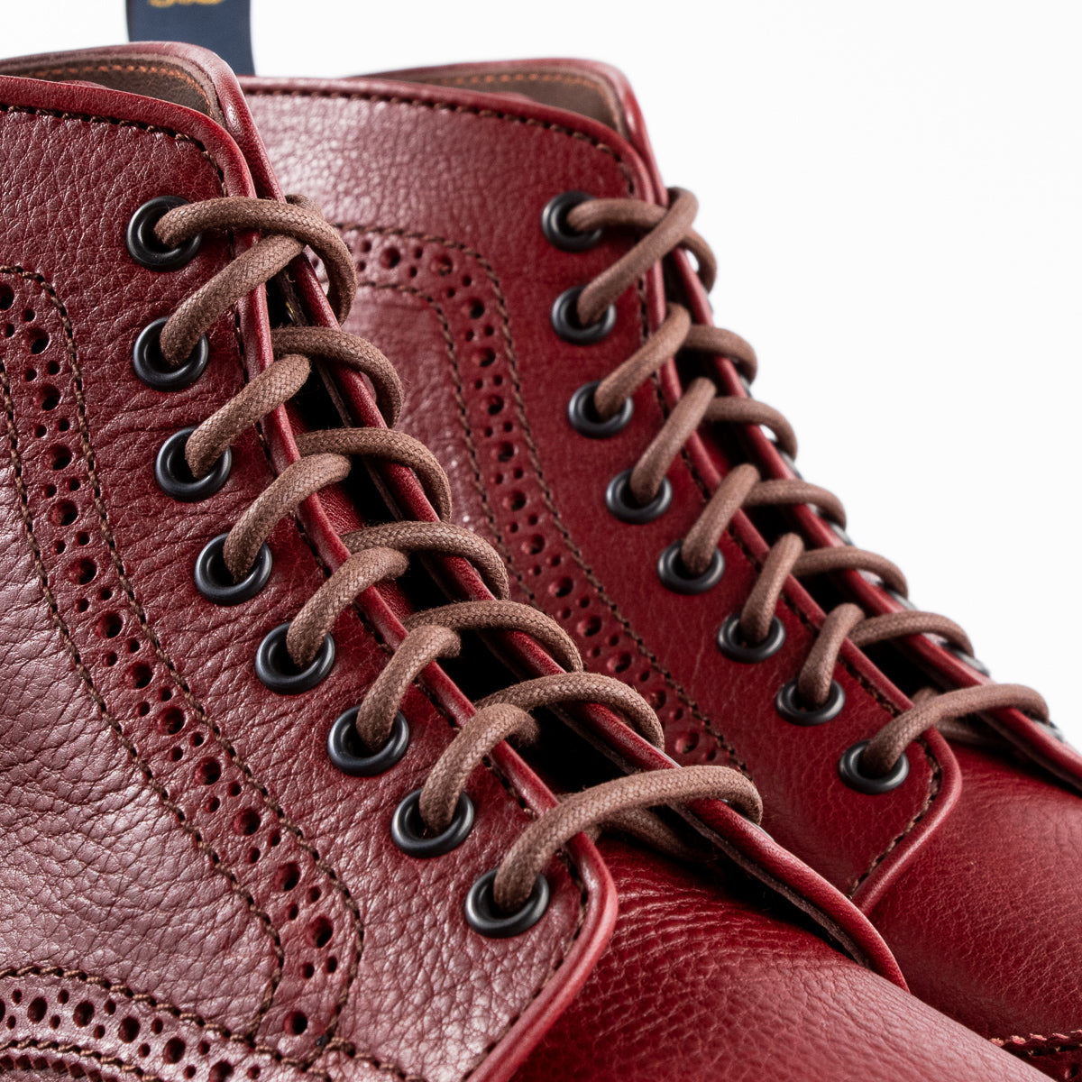 John Lofgren Glover Brogue Boots - Burgundy Vacchetta - Standard & Strange