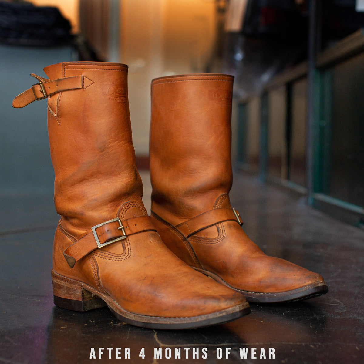 Wesco S&S x Wesco Van Cleef III Veg Tan Engineer Boot - Standard & Strange
