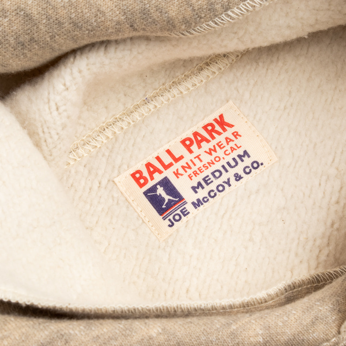 The Real McCoy's Boxing Glove Pocket Hooded Sweatshirt - Oatmeal - Standard & Strange