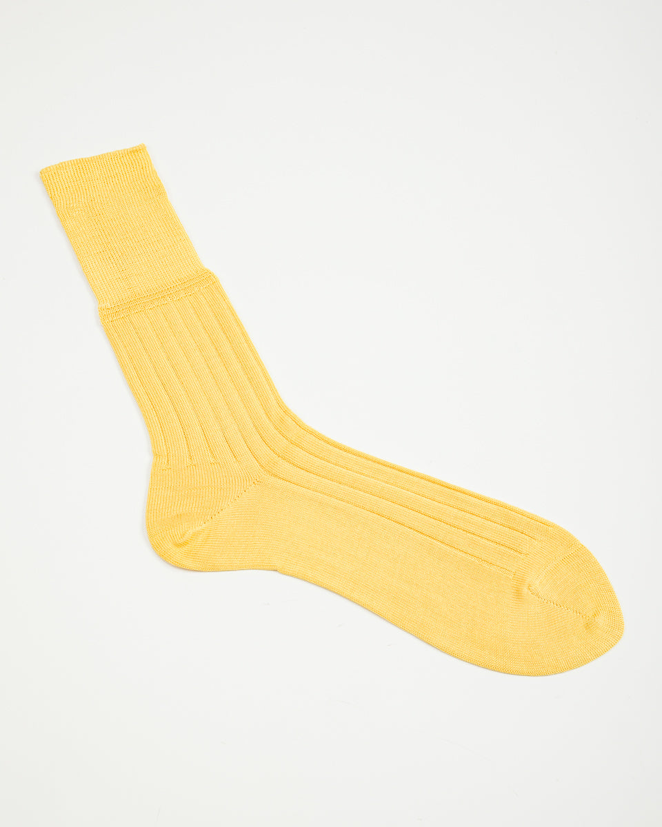 Olde H & Daughter Silk Rib Socks - Citron - Standard & Strange