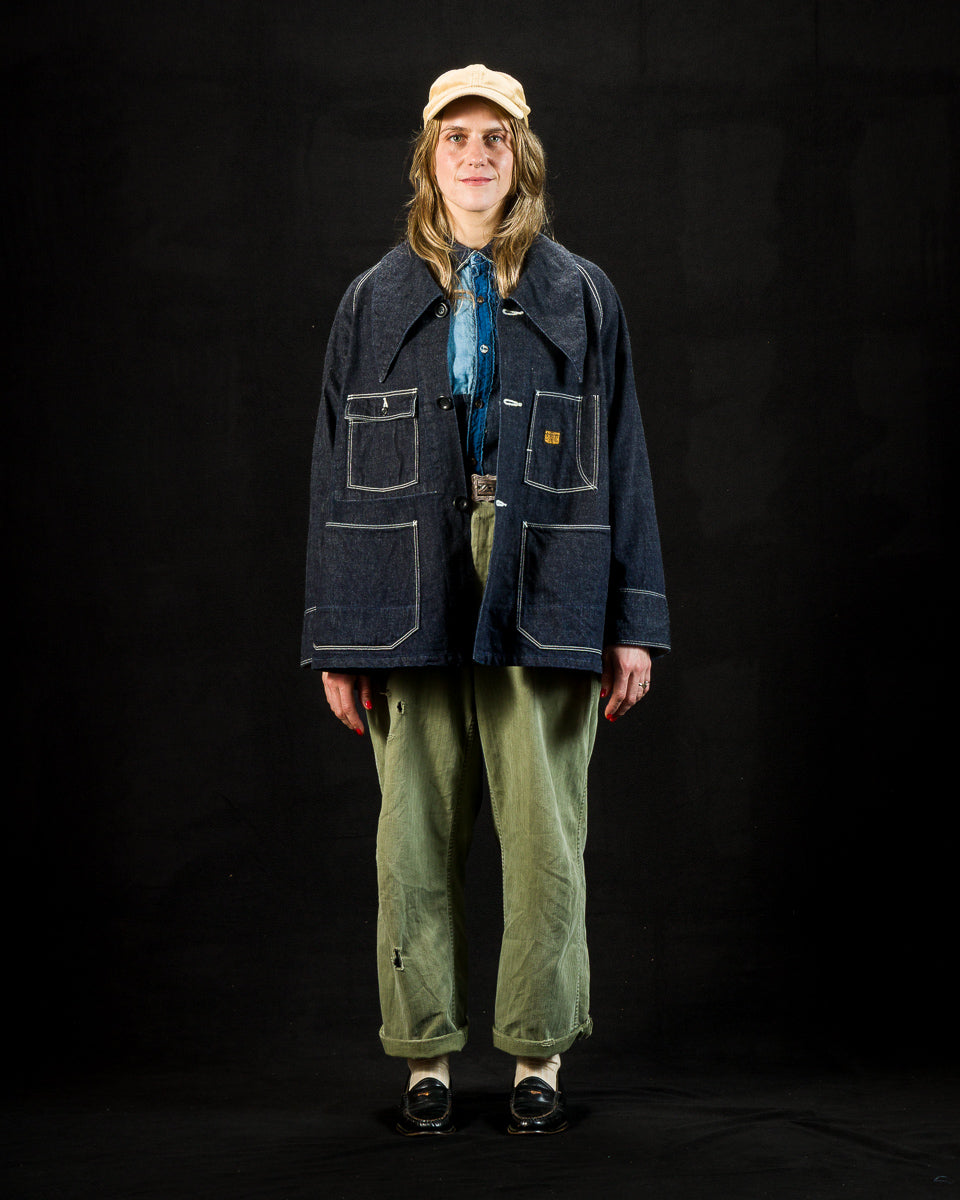 Kapital 12oz Denim Large Pointed Collar BELL Coverall - IDG - Standard & Strange