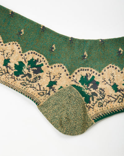 Kapital 144 Yarns Rockwell Bandanna Socks - Green - Standard & Strange