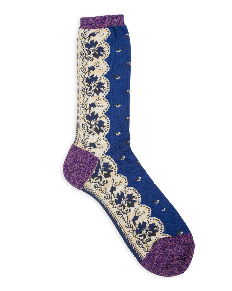 Kapital 144 Yarns Rockwell Bandanna Socks - Navy - Standard & Strange