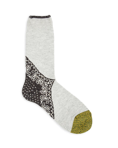 Kapital 96 Yarns Heel Paisley Bandana Socks - Black - Standard & Strange