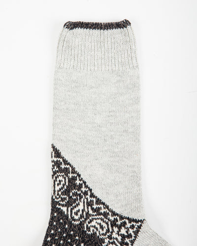 Kapital 96 Yarns Heel Paisley Bandana Socks - Black - Standard & Strange