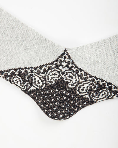 Kapital 96 Yarns Heel Paisley Bandana Socks - Black - Standard & Strange