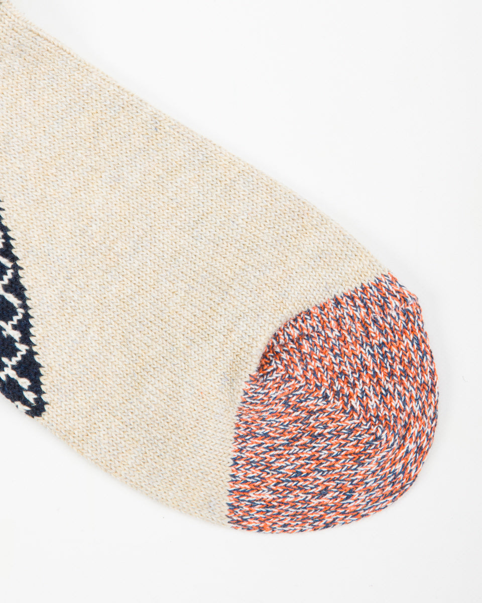 Kapital 96 Yarns Heel Paisley Bandana Socks - Navy - Standard & Strange