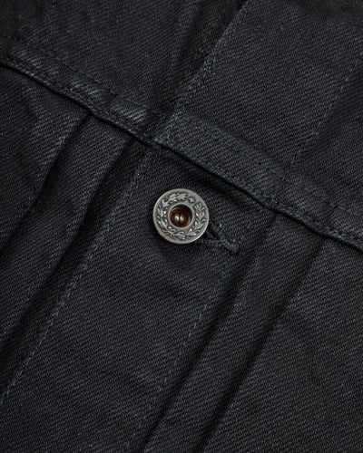 Black Sign 15oz Black Denim Pleats Jacket - Standard & Strange