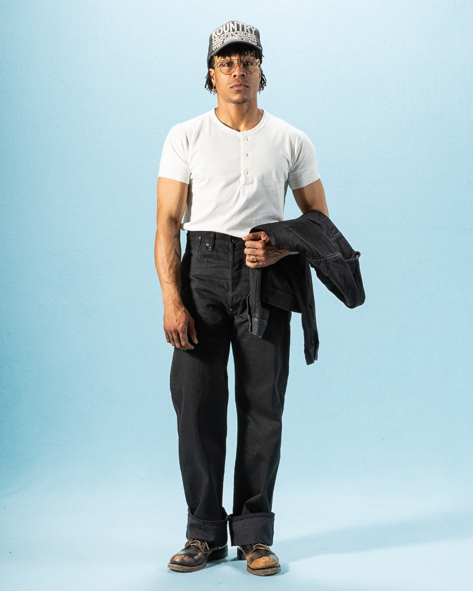 Black Sign 15oz Vocalion Waist Overalls - Deep Black - Standard & Strange