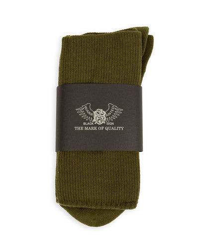 Black Sign BS Fit Boot Socks - Olive Drab - Standard & Strange