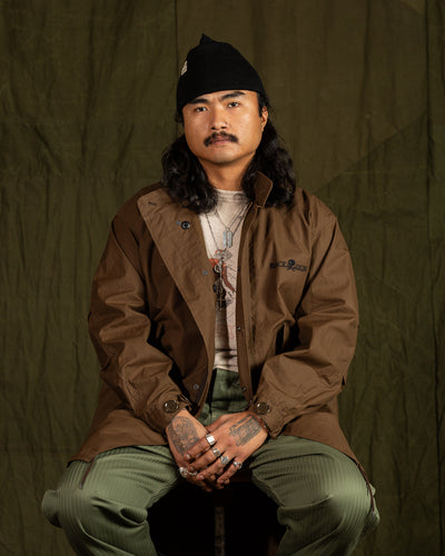 Black Sign British Oiled Cotton Rebel Coat - Oiled Khaki - Standard & Strange