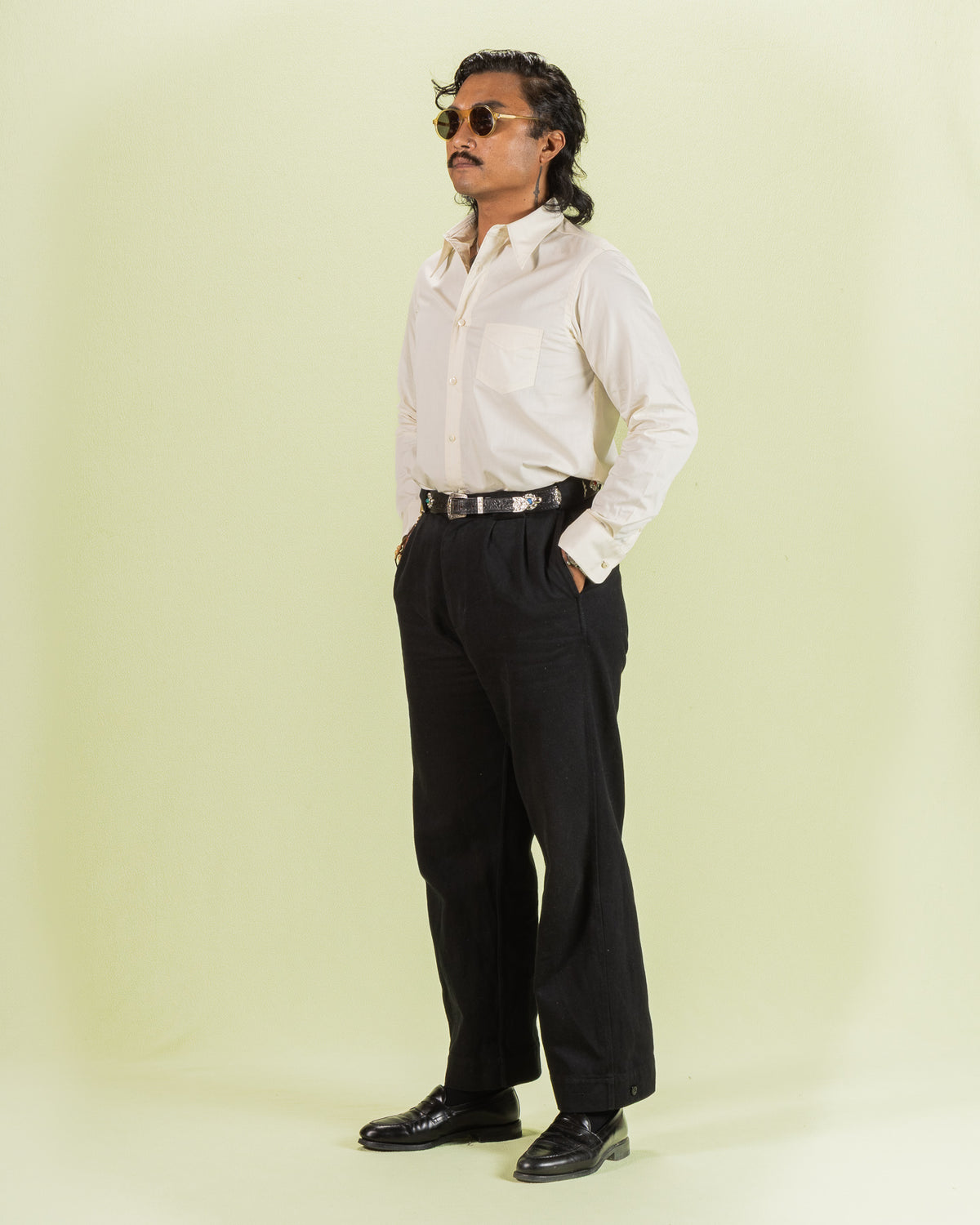 Black Sign Broadway Dress Shirt - Light Ivory - Standard & Strange