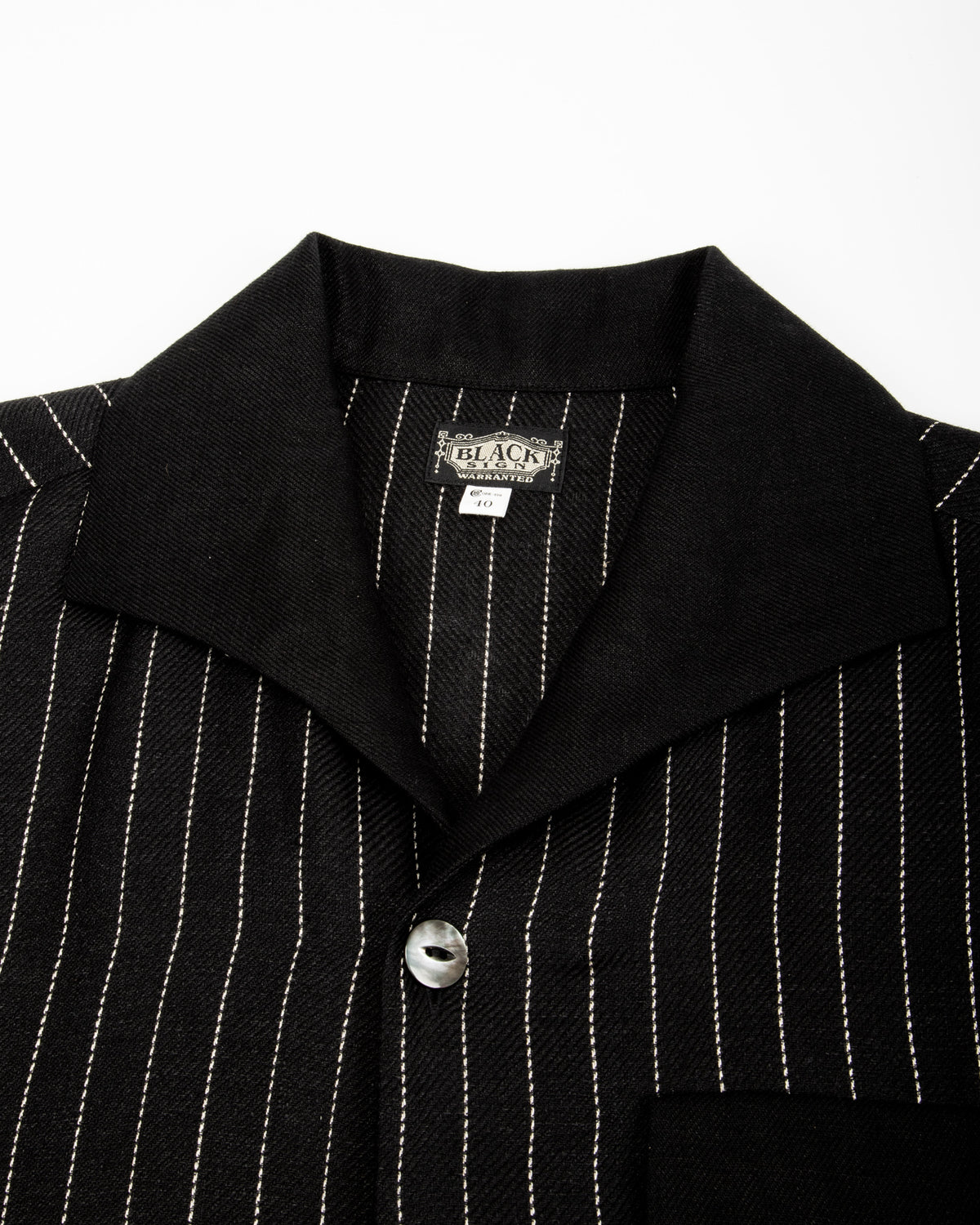 Black Sign Italian Collar 2 Tone "GIGORO" Jacket - Rain Stripe - Standard & Strange