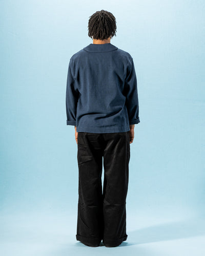 Black Sign Rasp Dobby Utility Jacket - Blue Moon - Standard & Strange