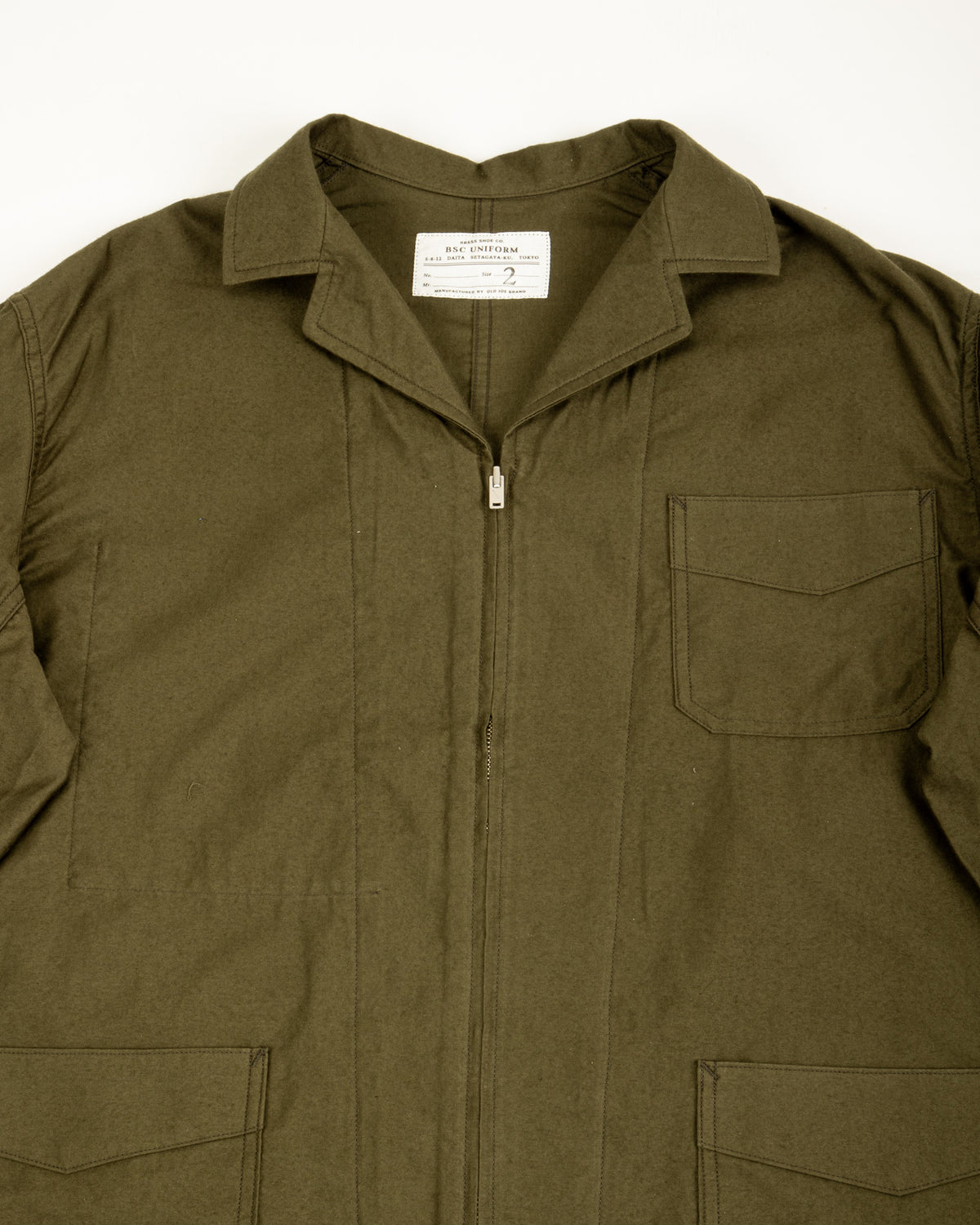 Clinch Boots BSC Uniform Light Moleskin French Zip Jacket - Green - Standard & Strange