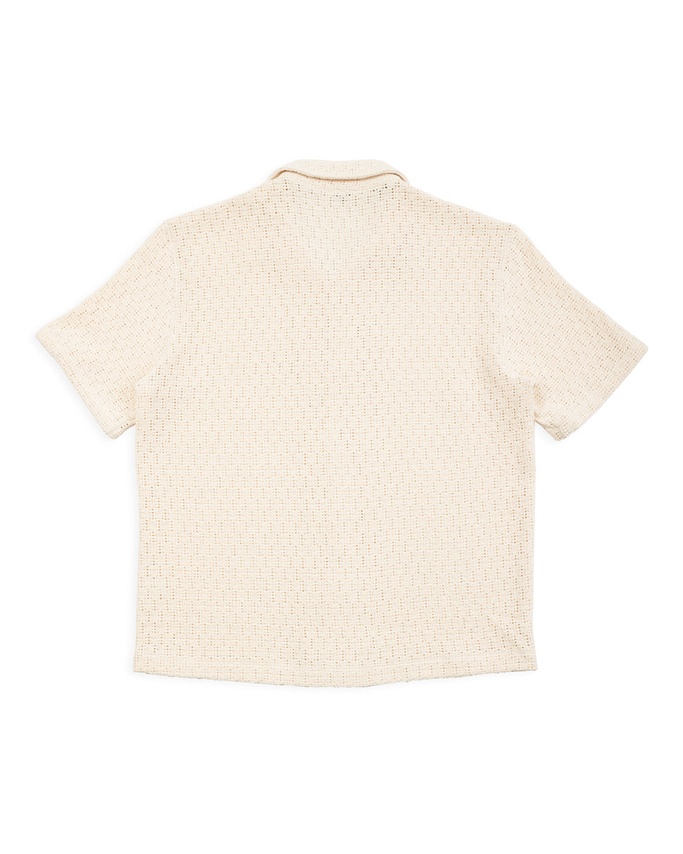 De Bonne Facture Holiday Shirt - Undyed Cotton Crochet Weave - Standard & Strange