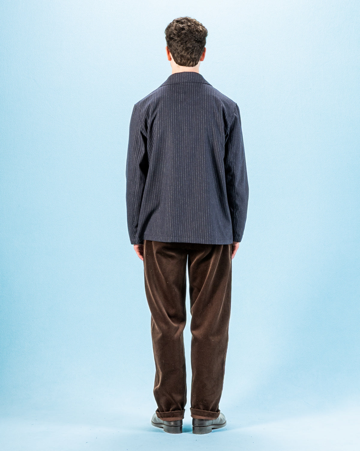 De Bonne Facture Double Breasted Jacket - Navy Pinstripe - Standard & Strange