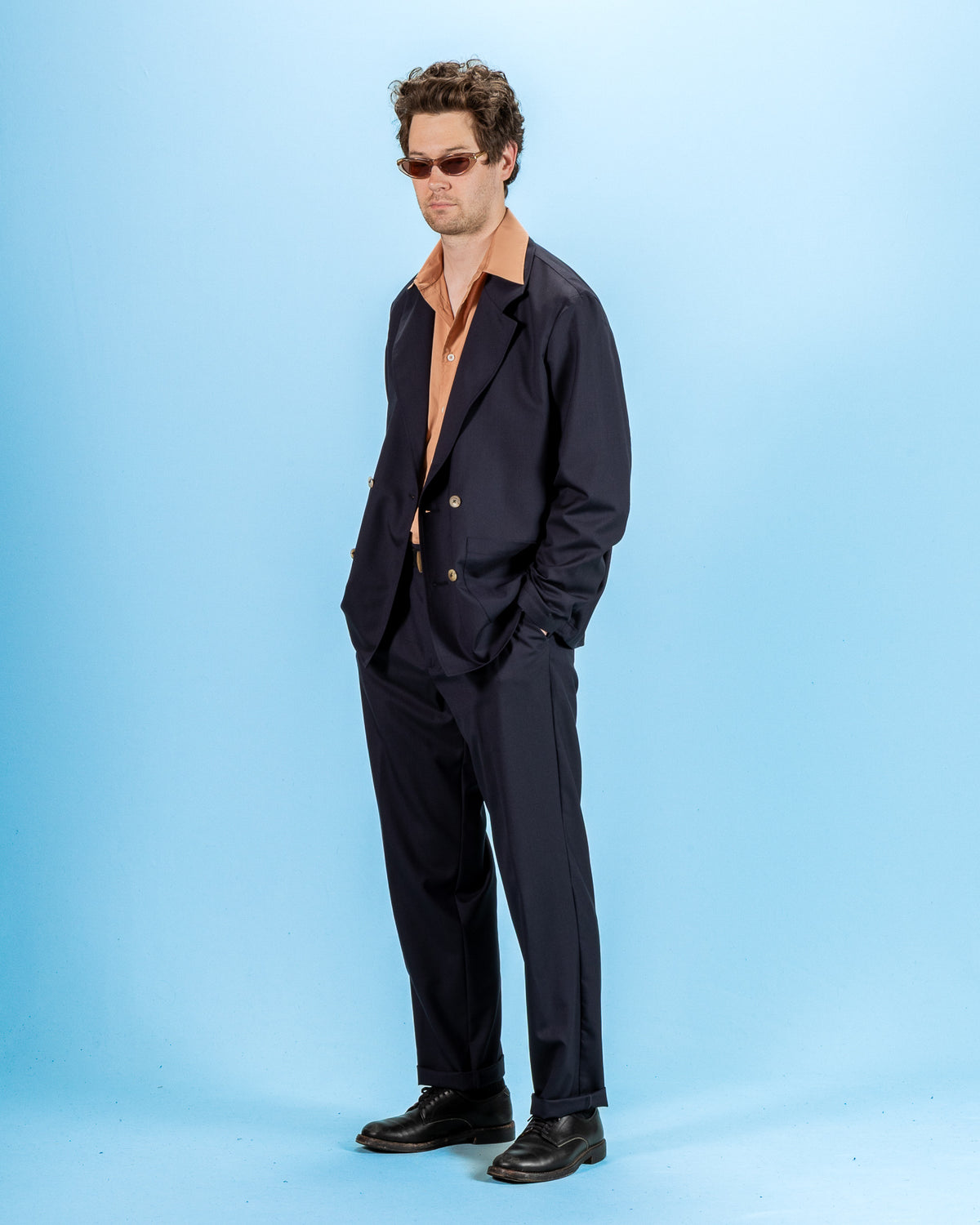 De Bonne Facture Double Breasted Jacket - Navy Wool - Standard & Strange