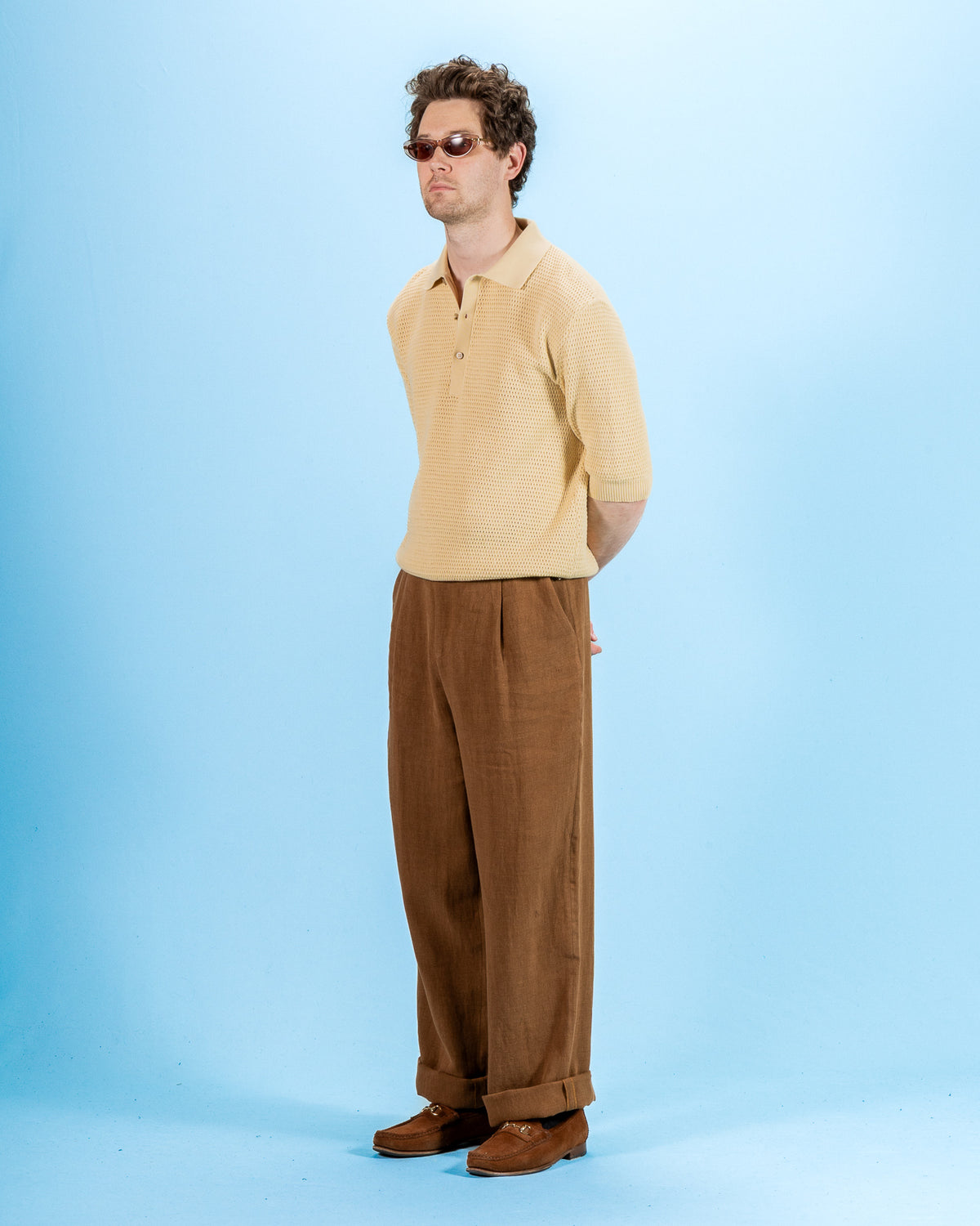 De Bonne Facture Grandad Trousers - Cinnamon Wool - Standard & Strange