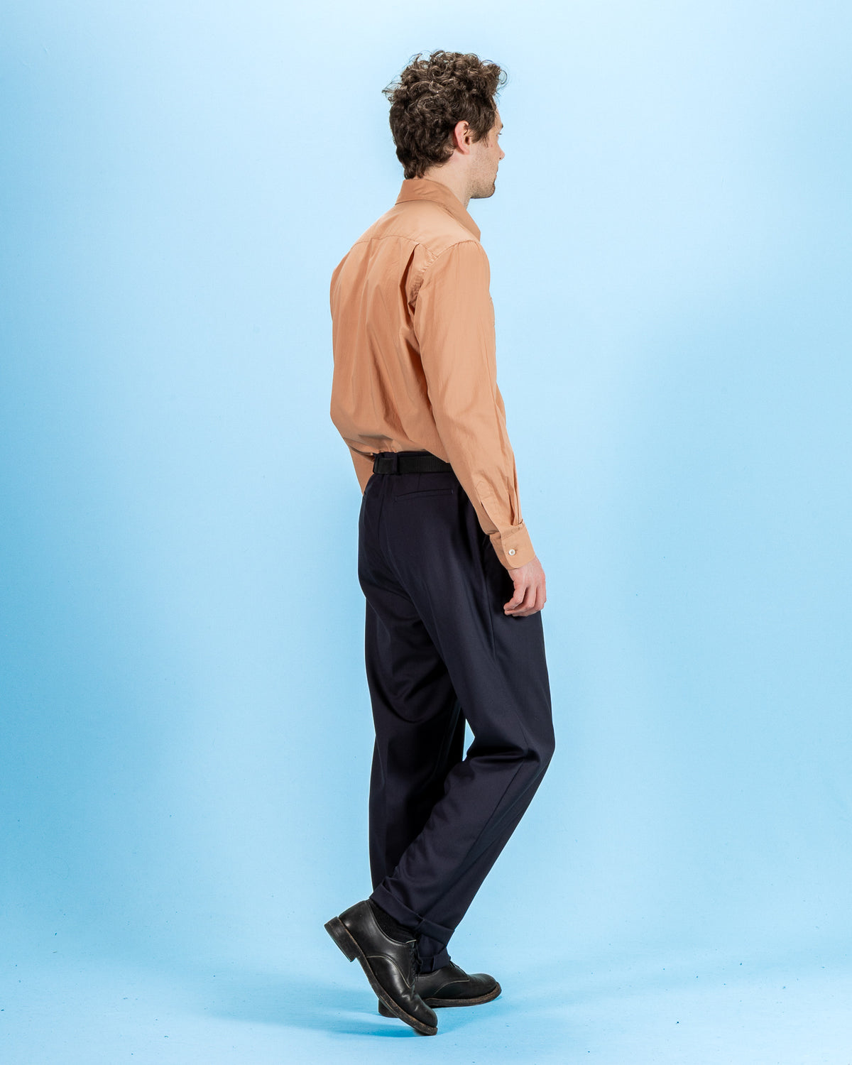 De Bonne Facture One Pleat Trousers - Navy Wool - Standard & Strange