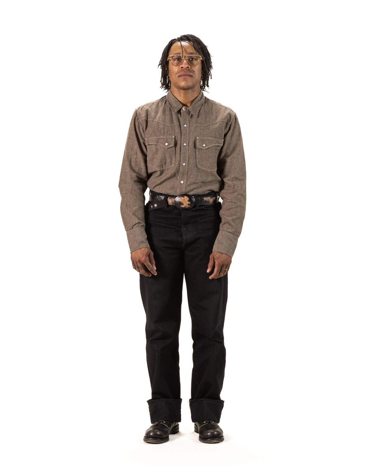 Freenote Calico Western Shirt - Dusty Brown - Standard & Strange
