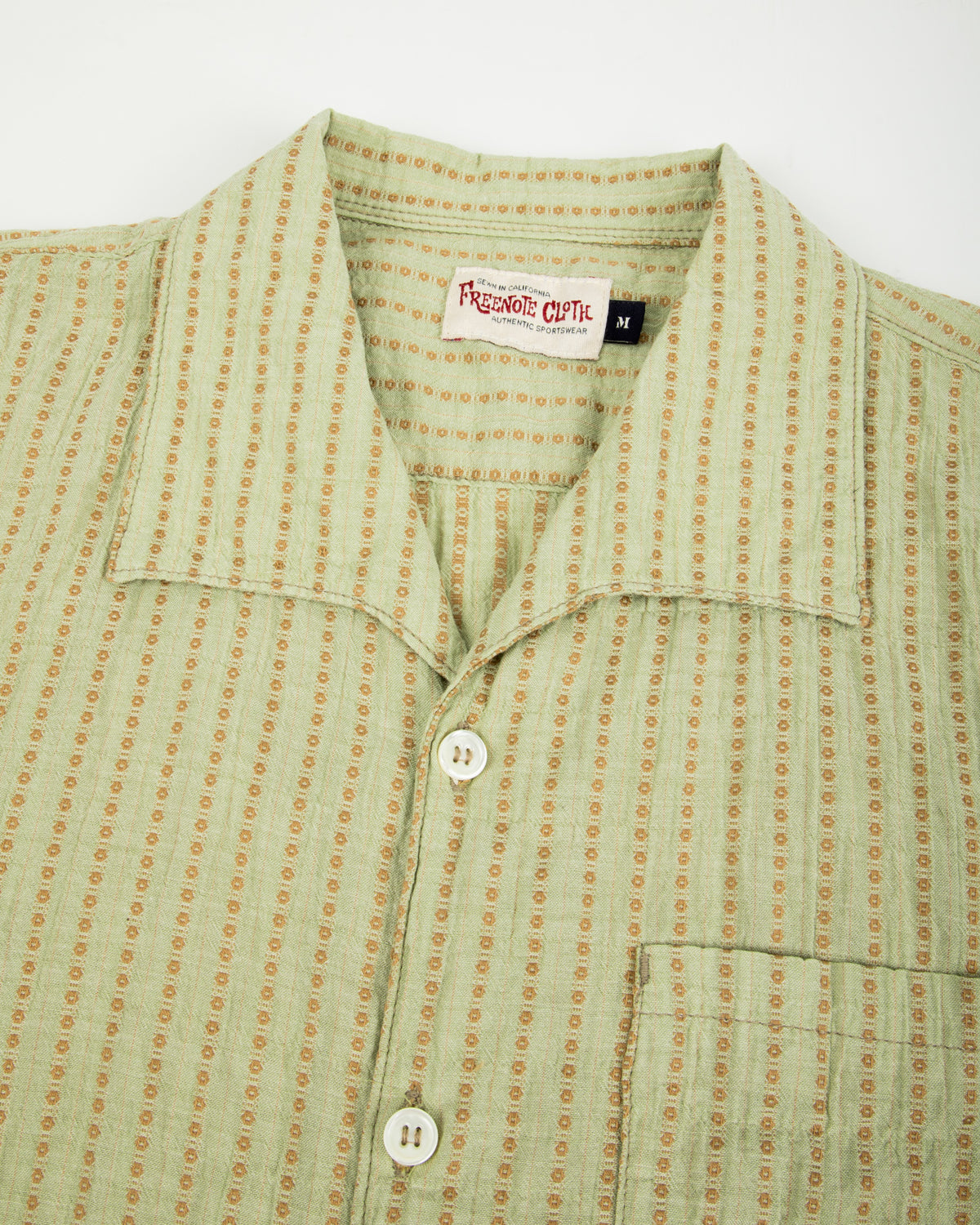 Freenote Cayucos S/S Shirt - Jacquard Sage - Standard & Strange