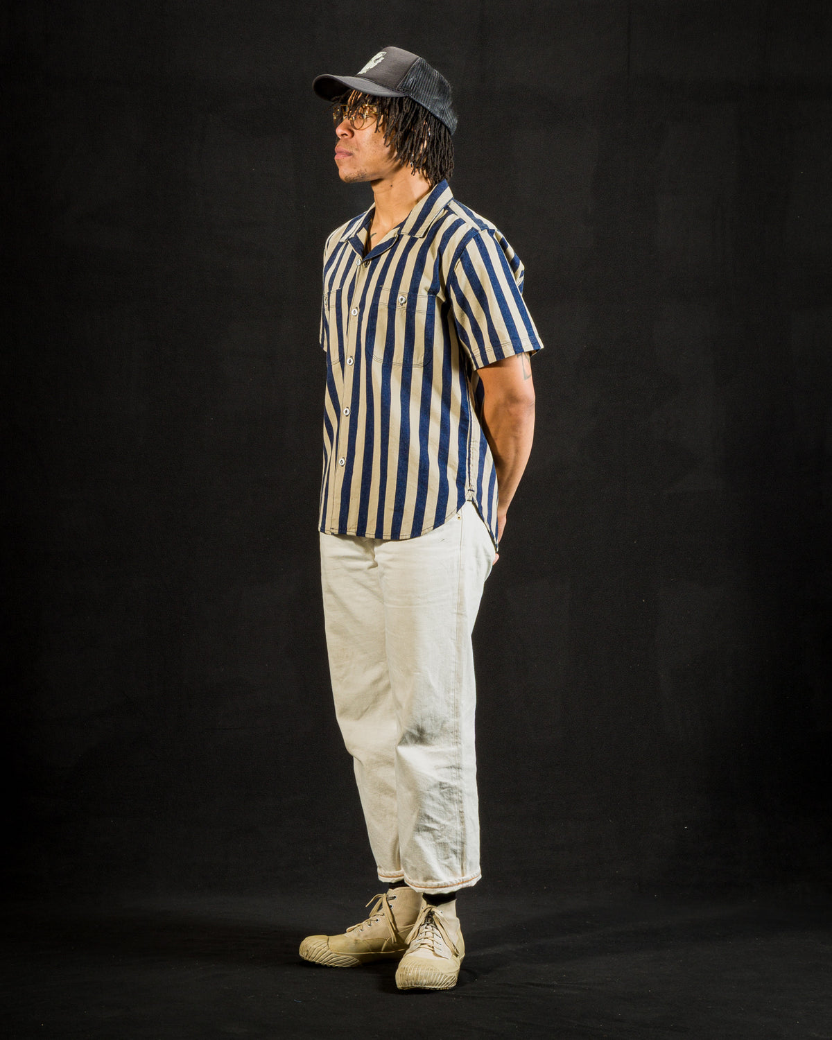 Freenote Dayton Shirt - Indigo Wide Stripe - Standard & Strange