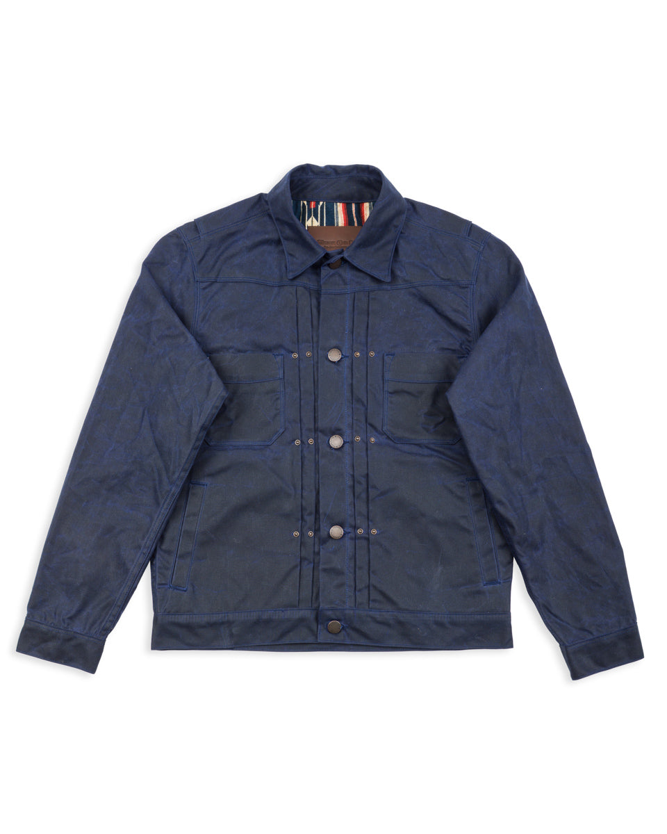 Freenote RJ-1 Jacket - Navy Waxed Canvas w/ Navy Lining - Standard & Strange