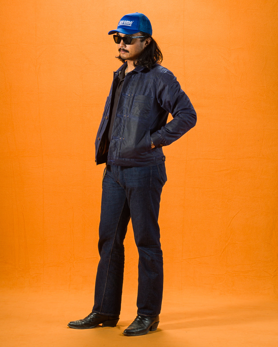 Freenote RJ-1 Jacket - Navy Waxed Canvas w/ Navy Lining - Standard & Strange