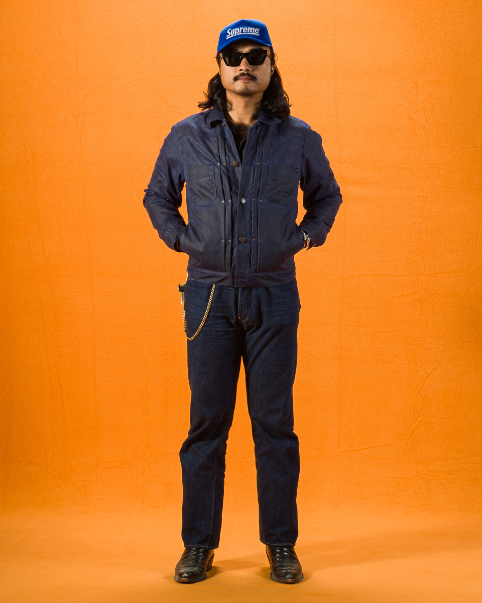 Freenote RJ-1 Jacket - Navy Waxed Canvas w/ Navy Lining - Standard & Strange