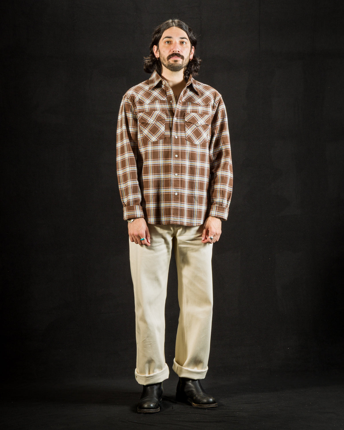 Freenote Western Scout Shirt - Brown Plaid - Standard & Strange