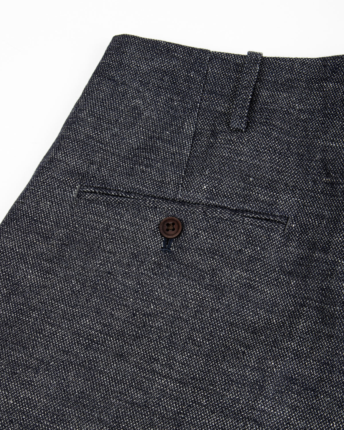 Gorsch Linen 2 Tuck Trousers - Navy/Grey - Standard & Strange
