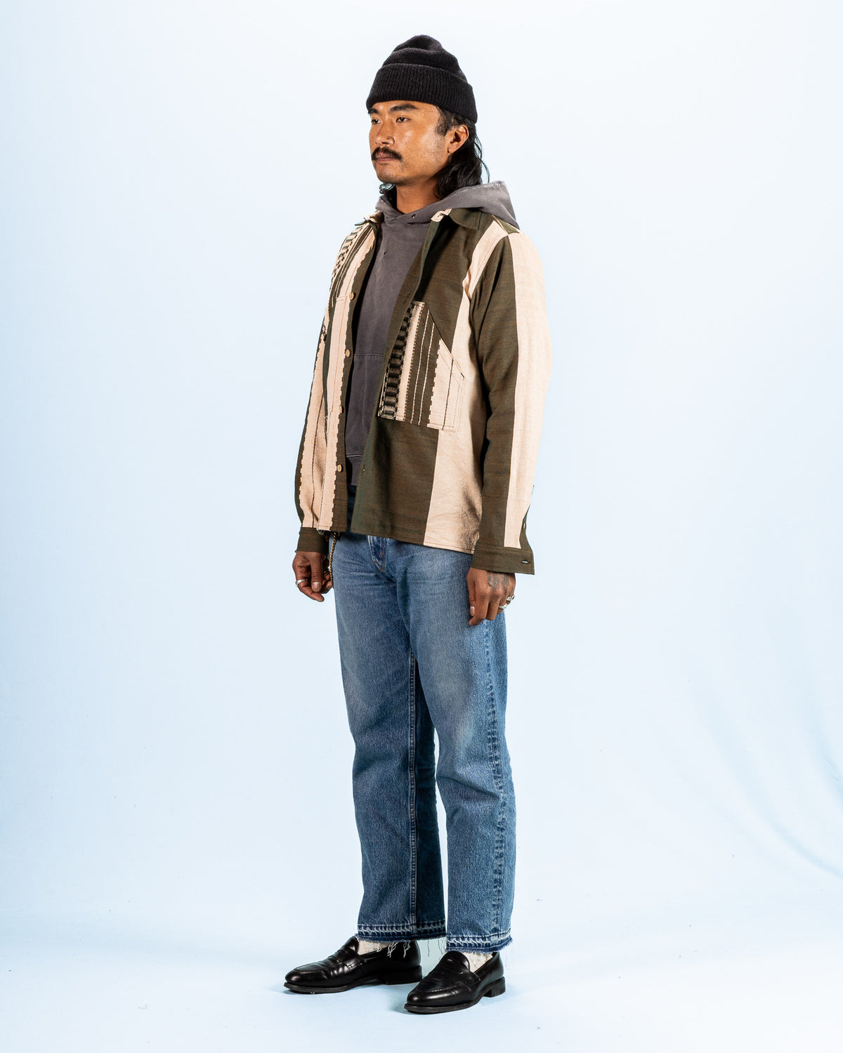 Graziano and Gutiérrez Work-Shirt - Verde Striped - Standard & Strange