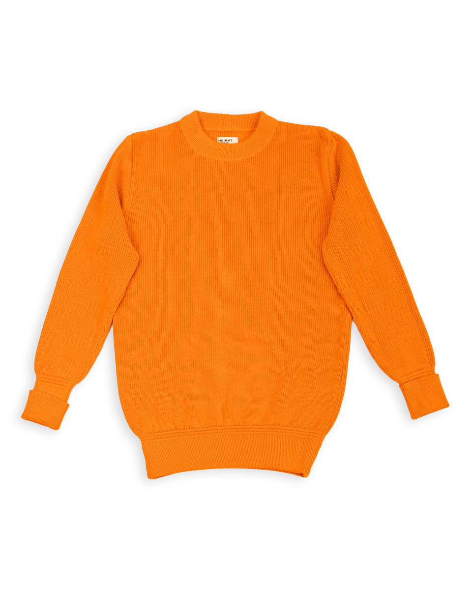 Heimat Rundhals Pullover Crew Neck Sweater - Rescue Orange - Standard & Strange