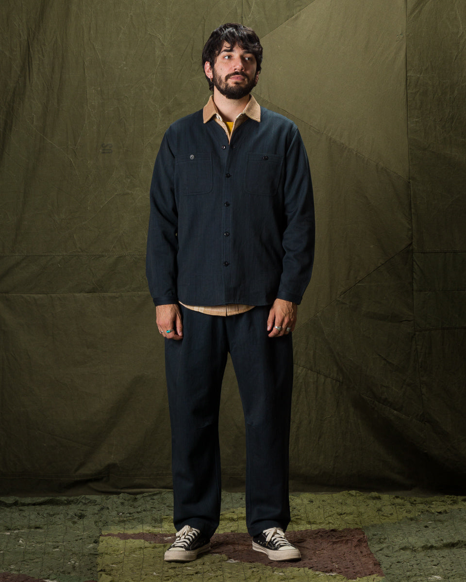 Indi + Ash Andrew Shirt - Handwoven Iron/Indigo Denim - Standard & Strange