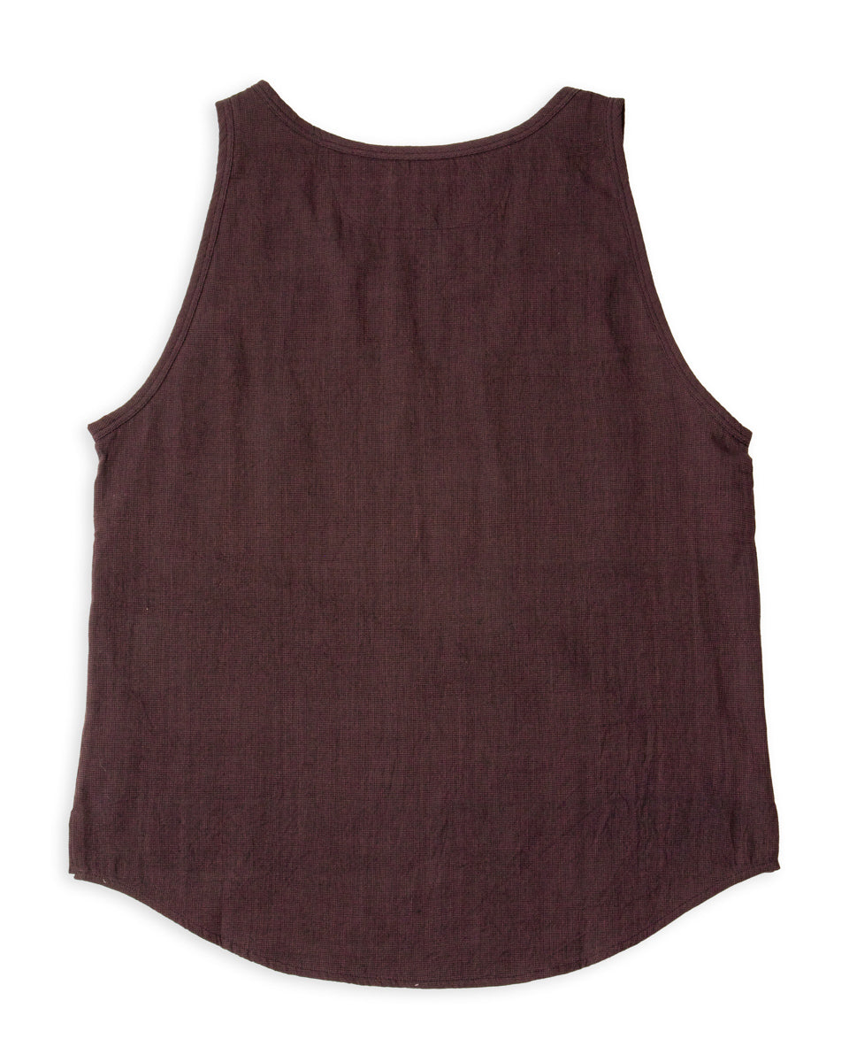 Indi + Ash Ripley Tank - Plum/Iron Kala Cotton - Standard & Strange