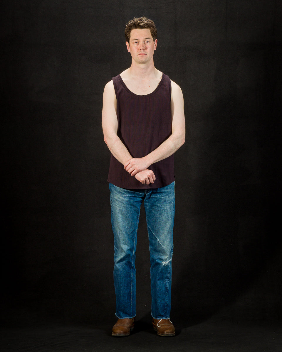 Indi + Ash Ripley Tank - Plum/Iron Kala Cotton - Standard & Strange