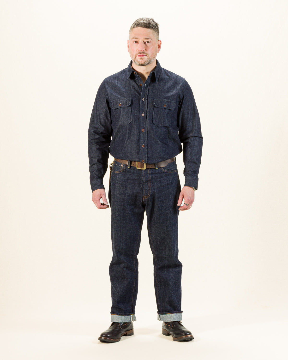 Indigofera Alamo Shirt - 8 oz Indigo Denim - Standard & Strange