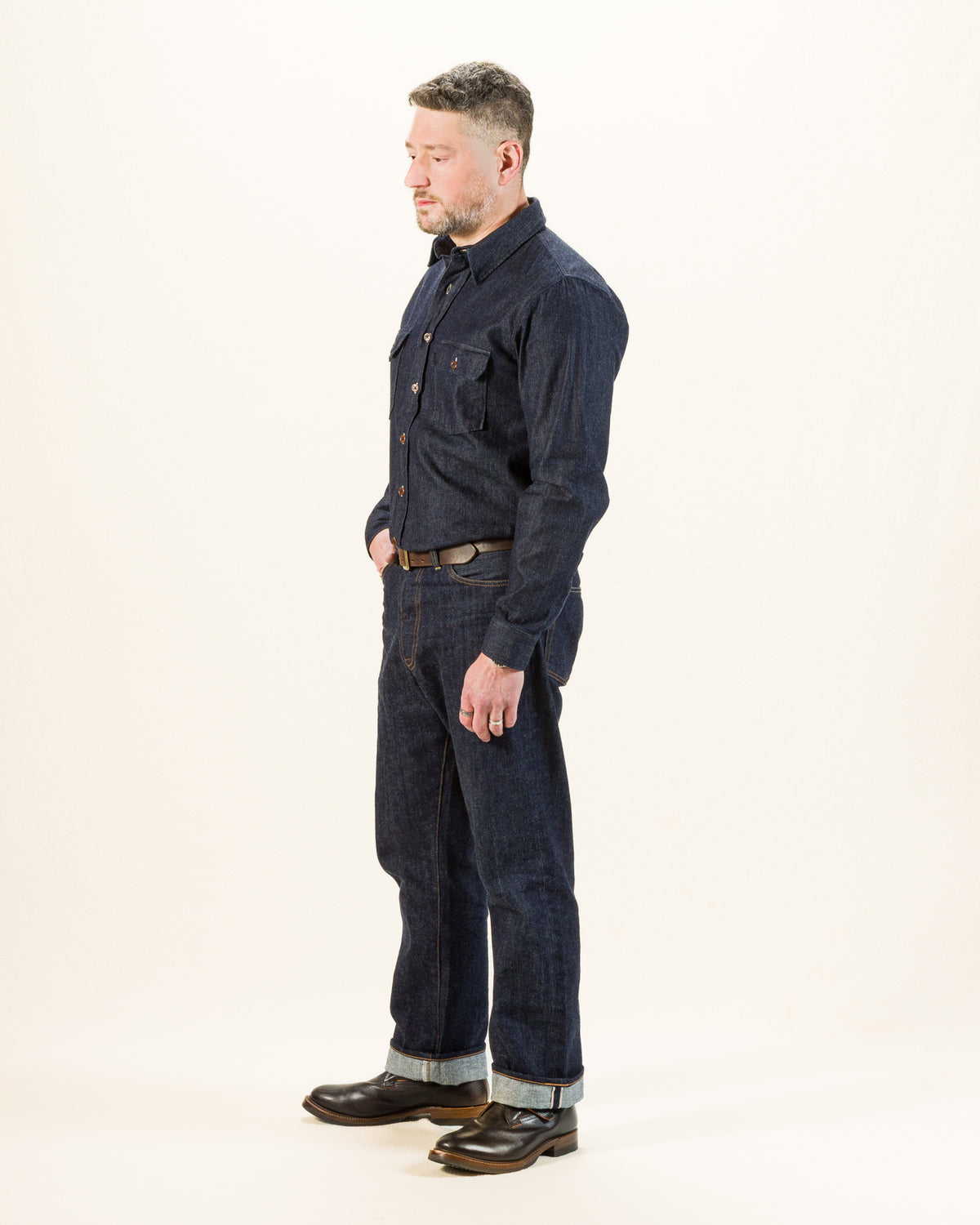 Indigofera Alamo Shirt - 8 oz Indigo Denim - Standard & Strange