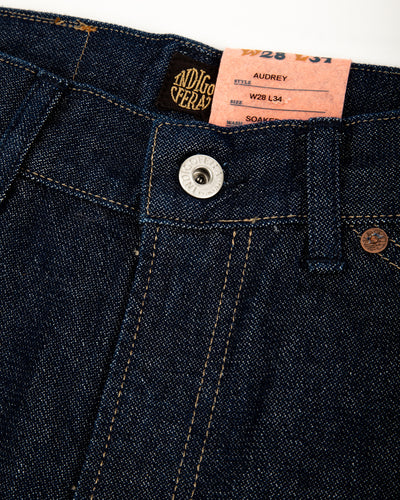 Indigofera Audrey Double Knee Jean - Double Wash 14 oz Broken Twill Indigo - Standard & Strange
