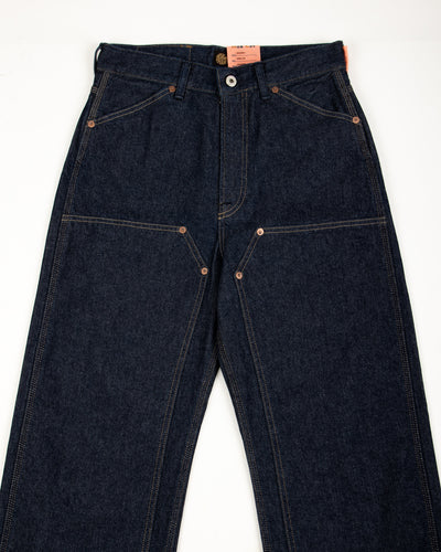 Indigofera Audrey Double Knee Jean - Double Wash 14 oz Broken Twill Indigo - Standard & Strange