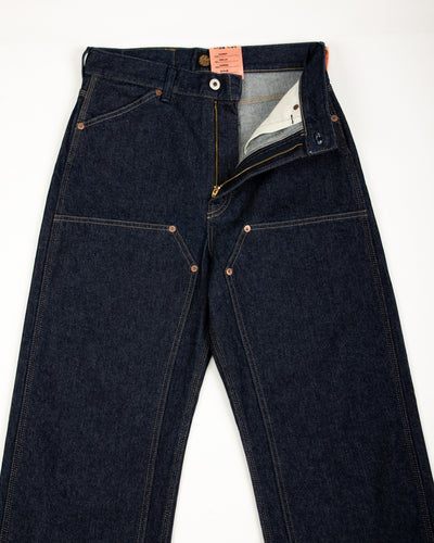 Indigofera Audrey Double Knee Jean - Double Wash 14 oz Broken Twill Indigo - Standard & Strange