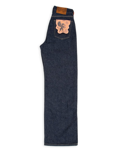 Indigofera Audrey Double Knee Jean - Double Wash 14 oz Broken Twill Indigo - Standard & Strange