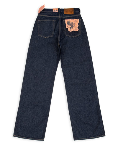 Indigofera Audrey Double Knee Jean - Double Wash 14 oz Broken Twill Indigo - Standard & Strange