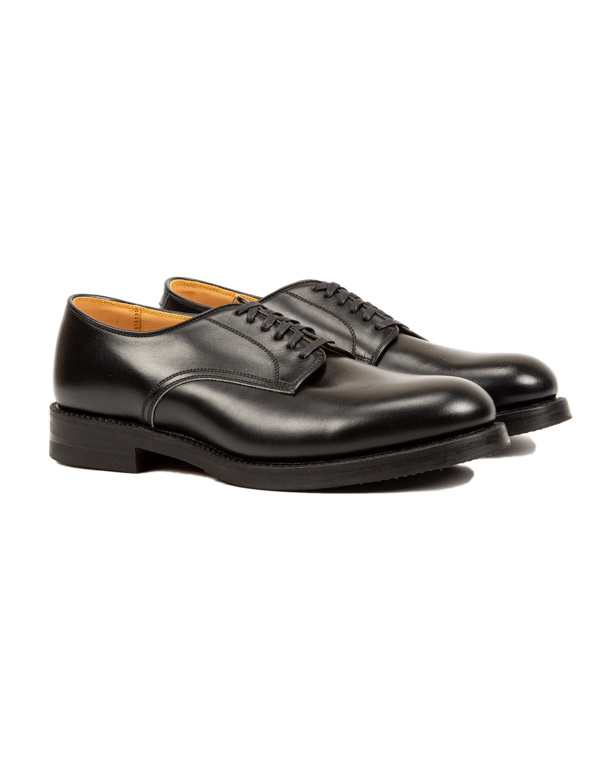John Lofgren USN Low Quarter Shoes - Black Calfskin - Standard & Strange