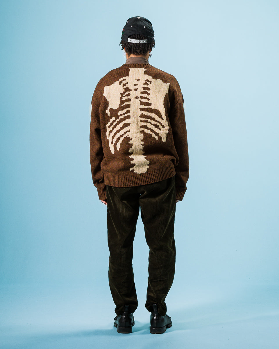 Kapital 5G Wool BONE Crew Sweater - Brown - Standard & Strange