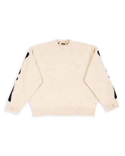 Kapital 5G Wool BONE Crew Sweater - Ecru - Standard & Strange